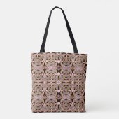 Roze en zwarte etherische lichten tote bag (Achterkant)