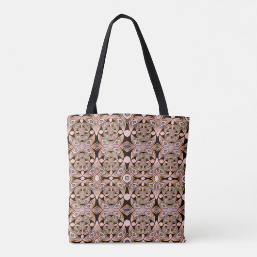 Roze en zwarte etherische lichten tote bag (Achterkant)