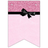 Roze en zwarte feestbanner vlaggetjes (Eerste vlag)