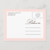 ROZE EN ZWARTE FLATWARE | REPETITIEDINER UITNODIGE UITNODIGING BRIEFKAART (Achterkant)