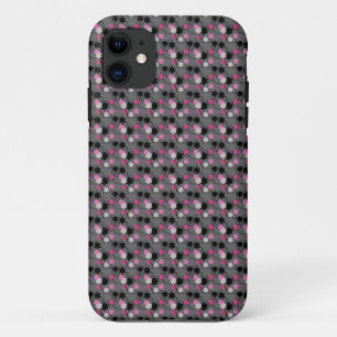 Roze en zwarte Floral Case-Mate iPhone Case