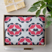 Roze en zwarte Floral Pattern Tissuepapier (Geschenk)