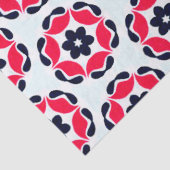 Roze en zwarte Floral Pattern Tissuepapier (Detail)