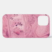 Roze en zwarte florale textiel Case-Mate iPhone case (Achterkant (horizontaal))