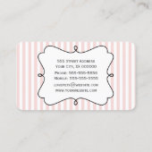 Roze en zwarte Franse poedel Visitekaartje (Achterkant)