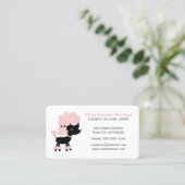 Roze en zwarte Franse poedel Visitekaartje (Staand voorkant)