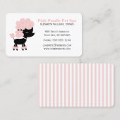 Roze en zwarte Franse poedel Visitekaartje (Voorkant / Achterkant)