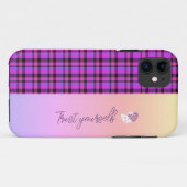 Roze en zwarte gele iPhone draagtas Case-Mate iPhone Case (Achterkant (horizontaal))
