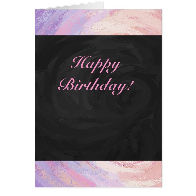 Roze en zwarte gelukkige verjaardag (Voorkant)