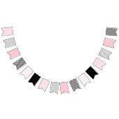 Roze en zwarte geometrische banner (Alle)