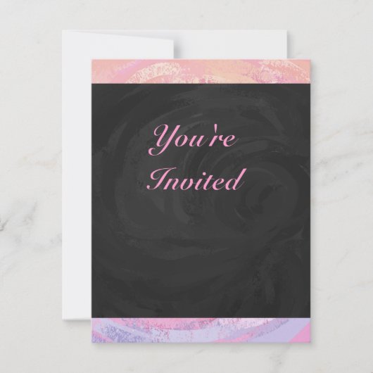 Roze en Zwarte Gepersonaliseerd Kaart (Voorkant)