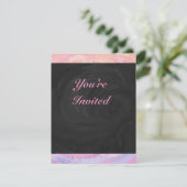 Roze en Zwarte Gepersonaliseerd Kaart (Staand voorkant)