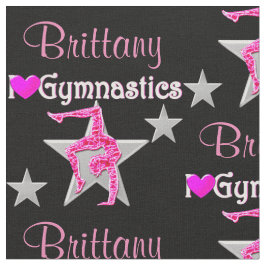  ROZE EN ZWARTE GEPERSONALISEERDE GYMNAST STOF