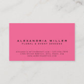 Roze en zwarte Gerbera Daisies Visitekaartje (Achterkant)