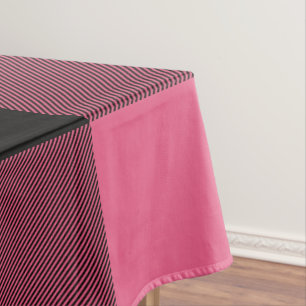 Roze en Zwarte Geruite Vierkanten Buffalo Plaid Fe Tafelkleed