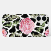 Roze en zwarte Giraffe en bloemen Case-Mate iPhone Case (Achterkant (horizontaal))