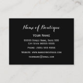 Roze en Zwarte Glam Zebra FAUX Glitz Boutique Visitekaartje (Achterkant)