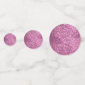 Roze en zwarte glitter confetti (Achterkanten)