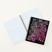 Roze en zwarte  Gothic Flower Book of Shadows Notitieboek (Binnen)