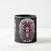 Roze en zwarte Gothic Mok (Midden)