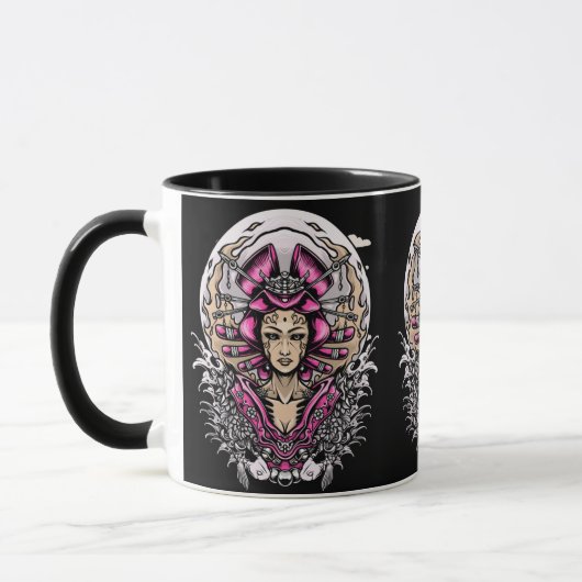 Roze en zwarte Gothic Mok (Links)
