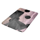 Roze en zwarte goudkleurige rode vlekjes badmat (Gekanteld)