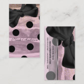 Roze en zwarte goudkleurige wandelaars visitekaartje (Voorkant / Achterkant)