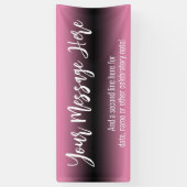 Roze en zwarte gradiënt Ombre Voeg je aangepaste t Spandoek (Verticaal)