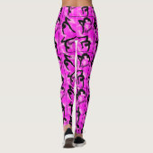 ROZE EN ZWARTE GYMNASTIEK LEGGINGS (Achterkant)