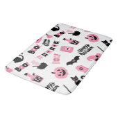 Roze en zwarte Halloween Badmat (Gekanteld)