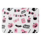 Roze en zwarte Halloween Badmat (Voorkant)
