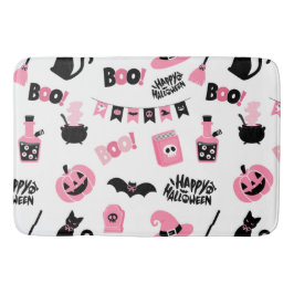 Roze en zwarte Halloween Badmat