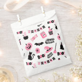 Roze en zwarte Halloween Bedankzakje (Geknipt)