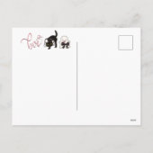 Roze en zwarte Halloween "Boo" Groeten Briefkaart (Achterkant)