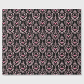 Roze en zwarte Halloween Cadeaupapier (Vlak)