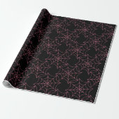 Roze en zwarte Halloween Cadeaupapier (Uitgerold)