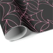 Roze en zwarte Halloween Cadeaupapier (Rol Hoek)