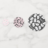 Roze en zwarte Halloween Ghost Confetti (Achterkanten)