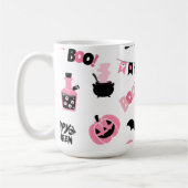 Roze en zwarte Halloween Koffiemok (Links)