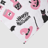 Roze en zwarte Halloween Tissuepapier (Detail)