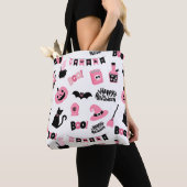Roze en zwarte Halloween Tote Bag (Dichtbij)