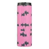 Roze en zwarte halloween vleermuizen thermosbeker (Achterkant)