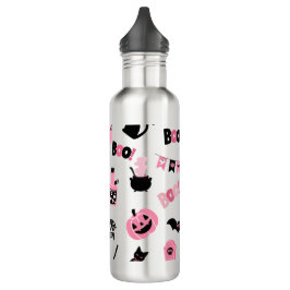 Roze en zwarte Halloween Waterfles