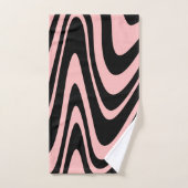 Roze en zwarte handdoekset bad handdoek (Handdoek)