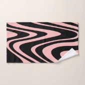 Roze en zwarte handdoekset bad handdoek (Handdoek)