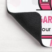 Roze en zwarte handdrukken Kindergarten Leraar Muismat (Hoek)