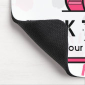 Roze en zwarte handdrukken Pre-K leraar Mousepad Muismat (Hoek)