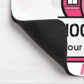 Roze en zwarte handdrukken Preschool leraar Mousep Muismat (Hoek)