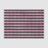 Roze en Zwarte Harlekijn Diamant Tissuepapier (Voorkant)