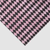 Roze en Zwarte Harlekijn Diamant Tissuepapier (Detail)